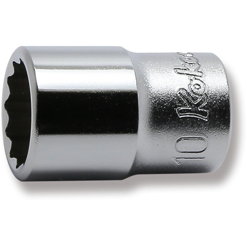 Ko-ken Tools 1/4 Sq. Dr. 12 Point chrome SAE Socket 10mm