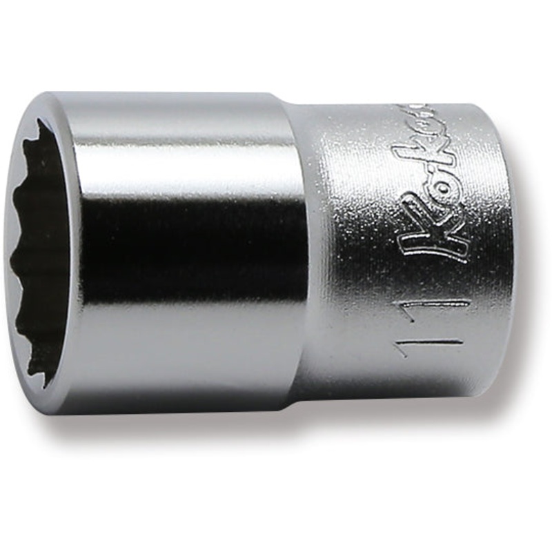 Ko-ken Tools 1/4 Sq. Dr. 12 Point chrome SAE Socket 11mm