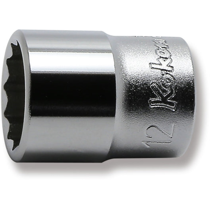Ko-ken Tools 1/4 Sq. Dr. 12 Point chrome SAE Socket 12mm