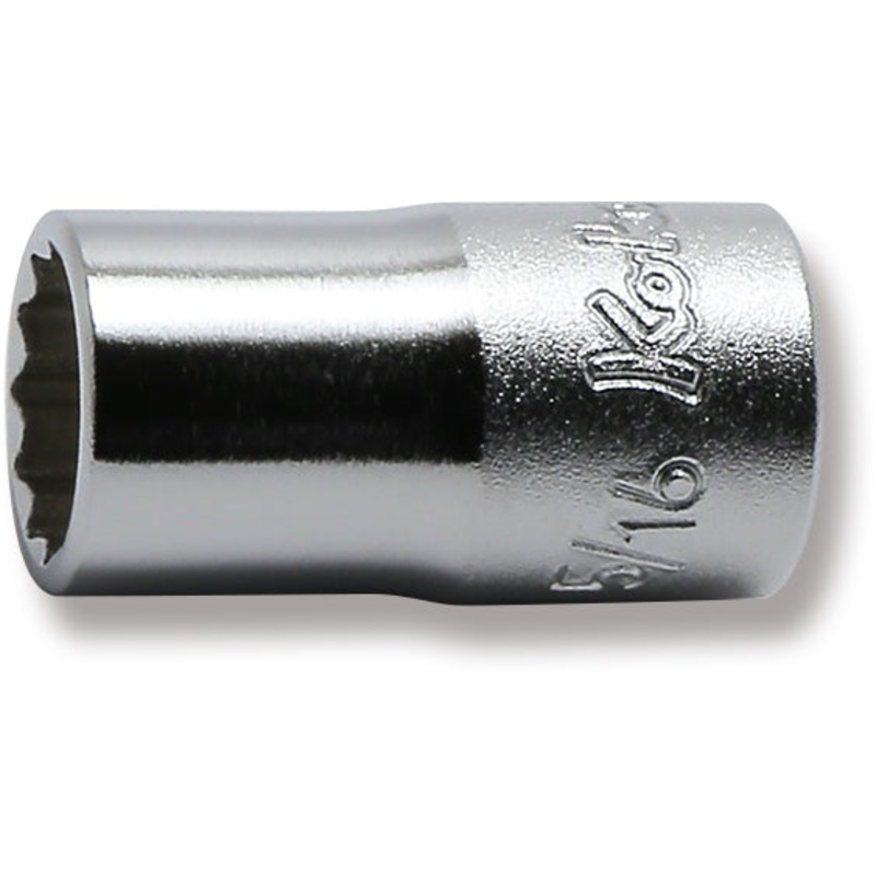 Ko-ken Tools 1/4 Sq. Dr. 12 point chrome SAE Socket 5/16