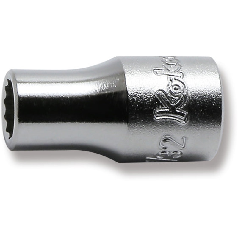Ko-ken Tools 1/4 Sq. Dr. 12 point chrome SAE Socket 7/32