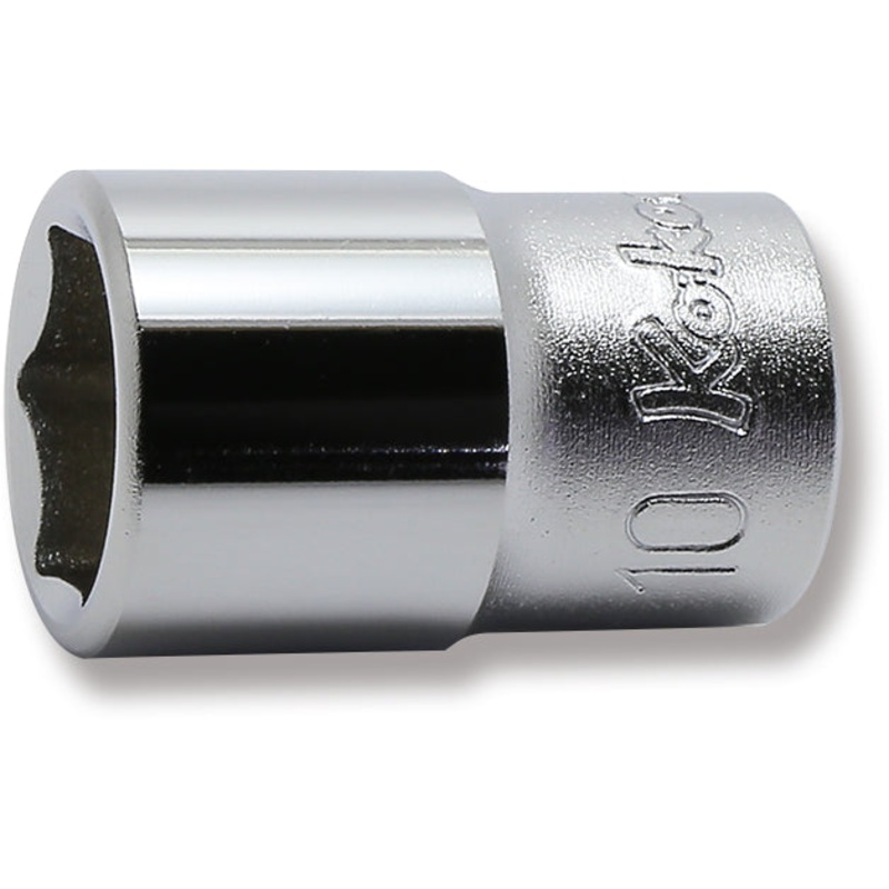 Ko-ken Tools 1/4 Sq. Dr. 6 point chrome Metric Socket 10mm