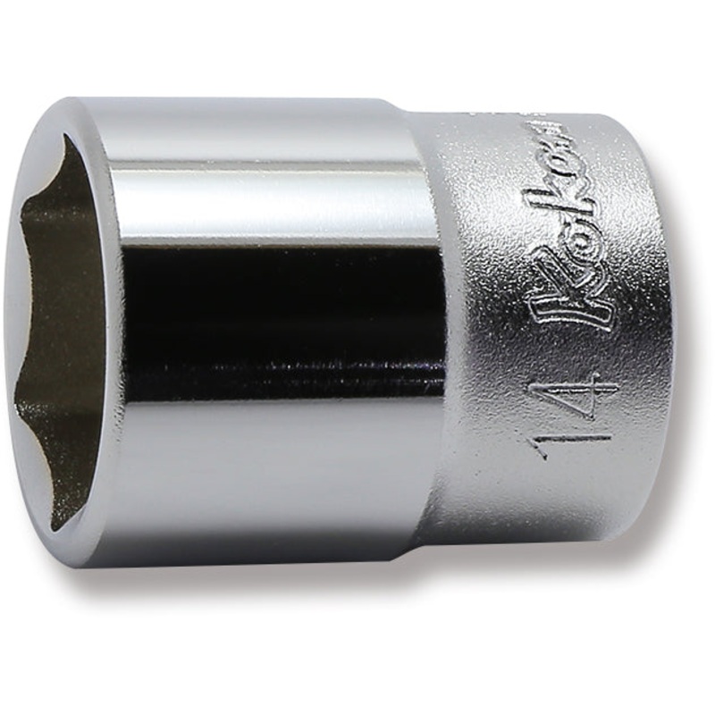 Ko-ken Tools 1/4 Sq. Dr. 6 point chrome Metric Socket 14mm
