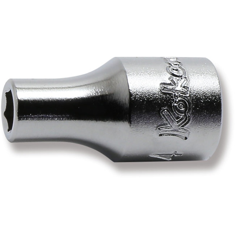 Ko-ken Tools 1/4 Sq. Dr. 6 point chrome Metric Socket 4mm
