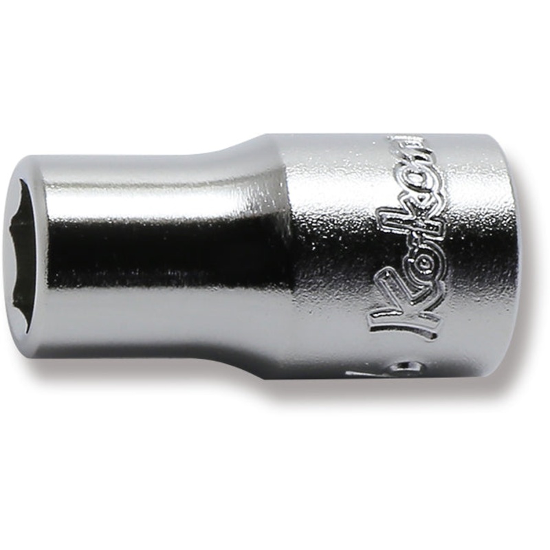 Ko-ken Tools 1/4 Sq. Dr. 6 point chrome Metric Socket 6mm