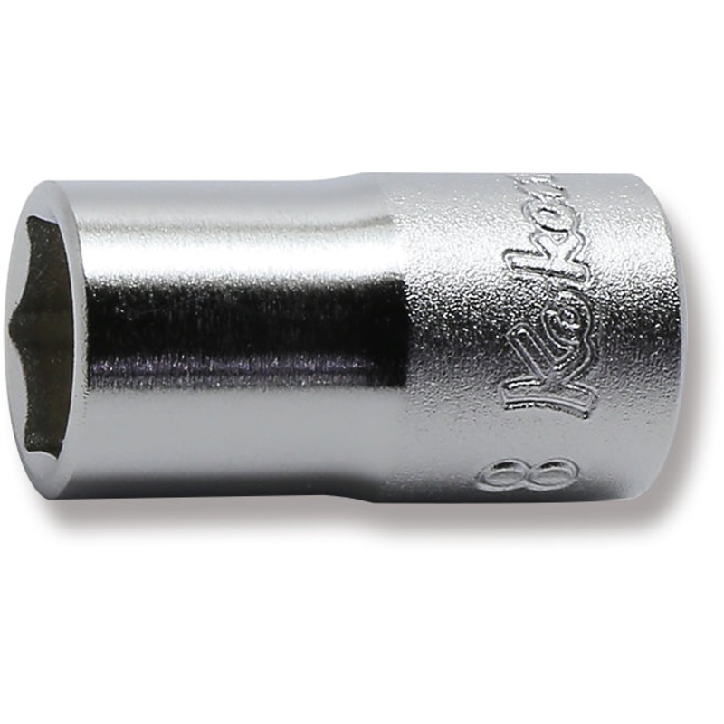 Ko-ken Tools 1/4 Sq. Dr. 6 point chrome Metric Socket 8mm