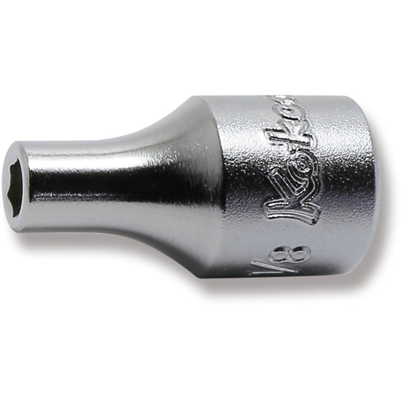 Ko-ken Tools 1/4 Sq. Dr. 6 point chrome SAE Socket 1/8