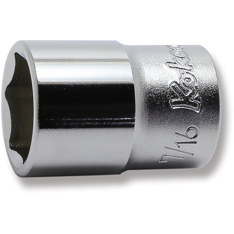 Ko-ken Tools 1/4 Sq. Dr. 6 point chrome SAE Socket 7/16