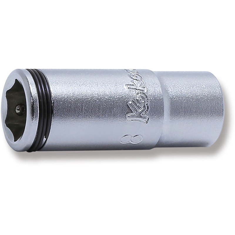 Ko-ken Tools 1/4 Sq. Dr. Semi-Deep NUT GRIP Socket 8mm