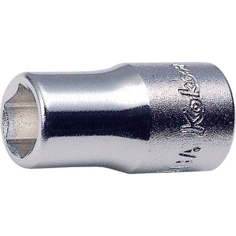 Ko-ken Tools 1/4 Sq. Dr. Socket BA3 6 point Length 22mm