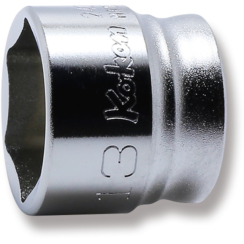 Ko-ken Tools 1/4 Sq. Dr. Z-Series 6 point chrome Metric Socket 13mm