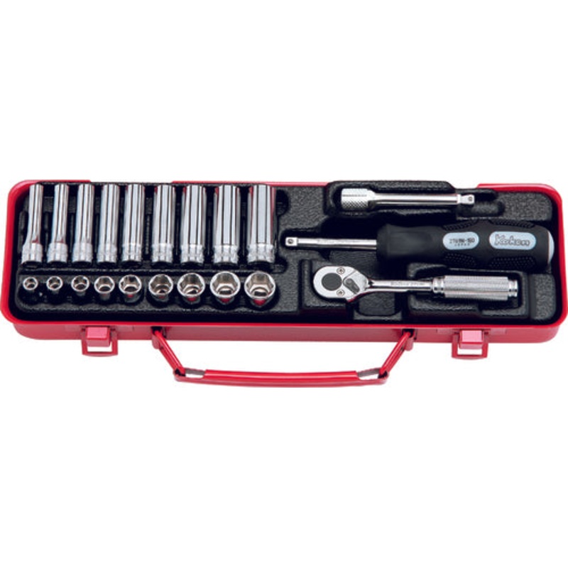 Ko-ken Tools 1/4 Sq. Dr. 21 Piece Metric 6-Point Socket Set 5.5-13mm