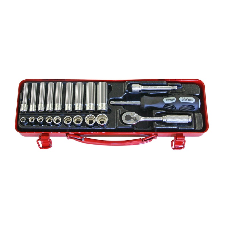 Ko-ken Tools 1/4 Sq. Dr. 21 Piece SAE 12-Point Socket Set 7/32-9/16