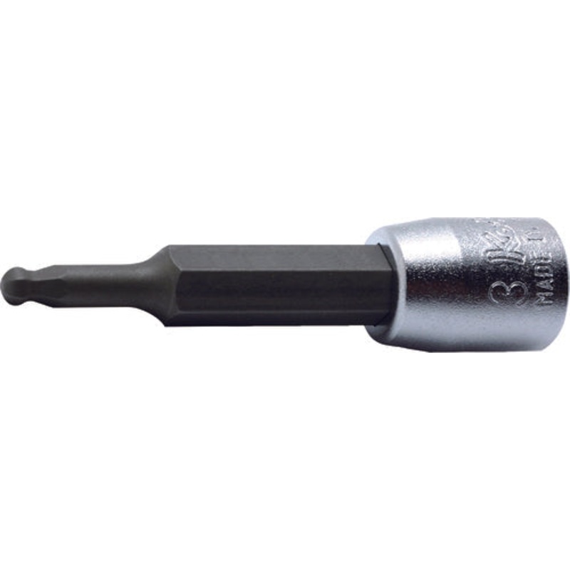 Ko-ken Tools 1/4 Sq. Dr. Bit Socket 3mm Ballpoint Hex Length 50mm