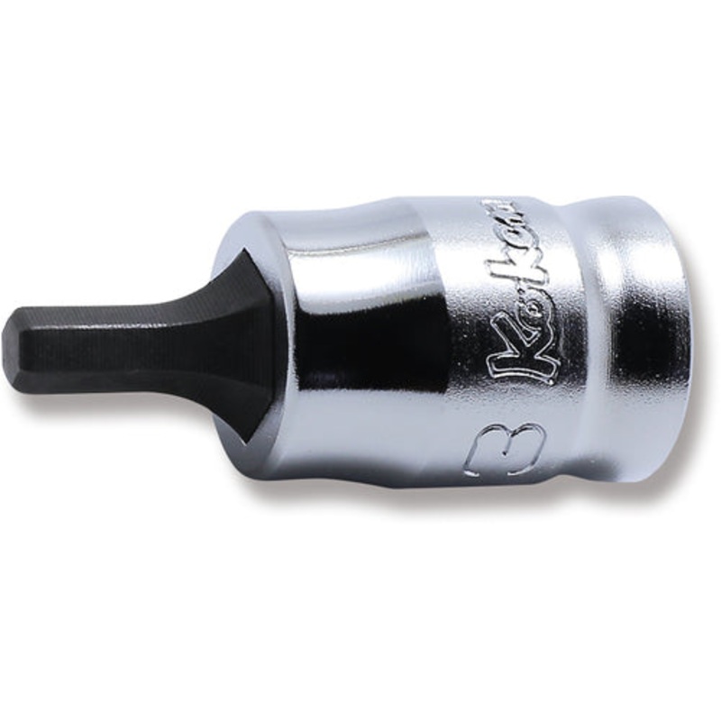 Ko-ken Tools 1/4 Sq. Dr. Bit Socket 3mm 6 point Length 25mm Z-series