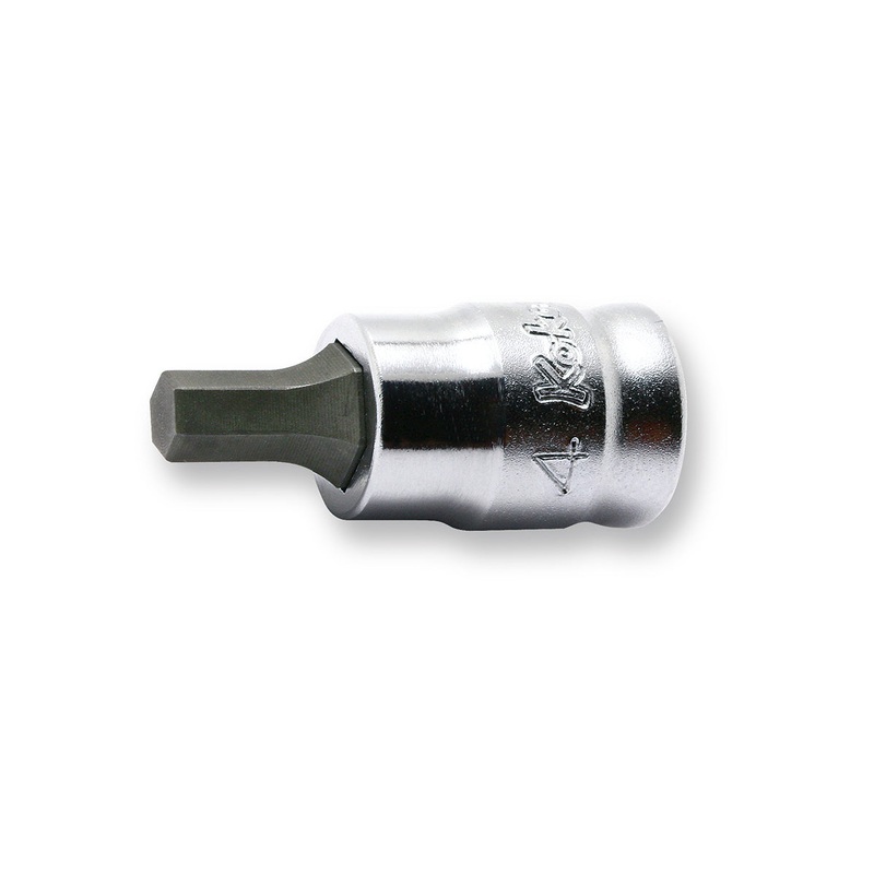 Ko-ken Tools 1/4 Sq. Dr. Bit Socket 4mm 6 point Length 50mm Z-series