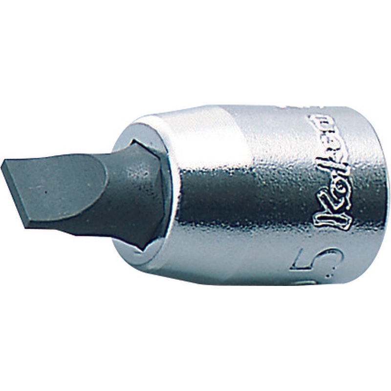 Ko-ken Tools 1/4 Sq. Dr. Bit Socket Slotted 0.5X3 Length 25mm