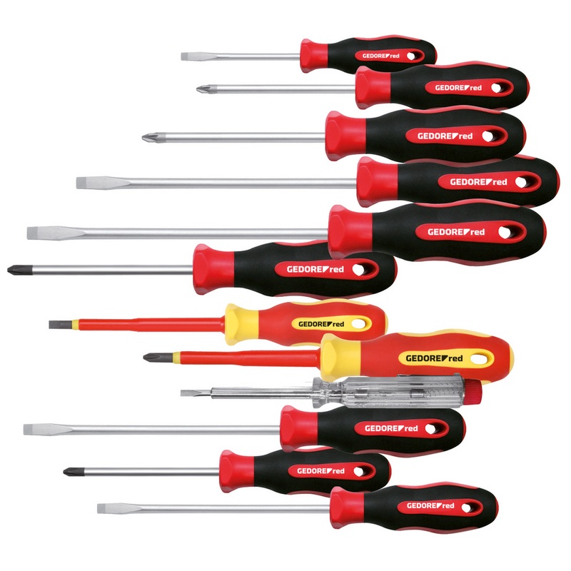 Gedore Set of 12 2C Screwdriver, PH, PZ, SL – GD 3301273