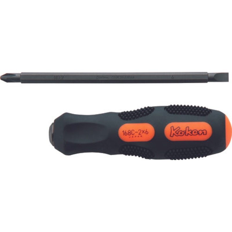 Ko-ken Tools Interchangeable Screwdriver PH2 x 6mm Length 260mm