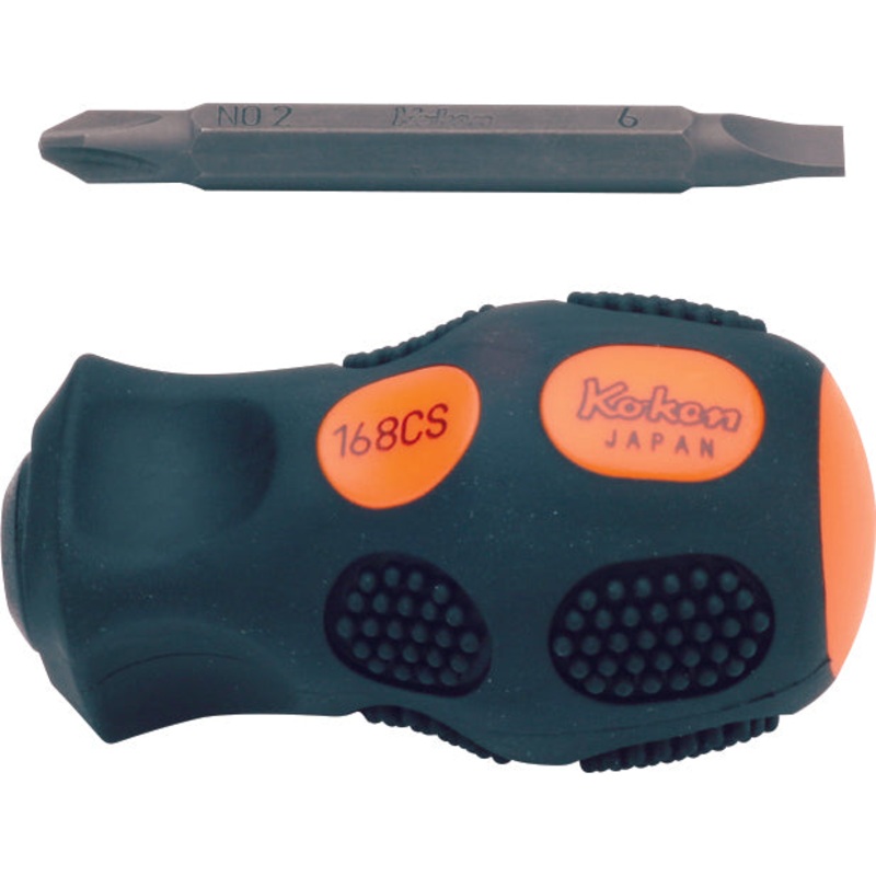 Ko-ken Tools Interchangeable Screwdriver PH2 x 6mm Stubby Length 86mm