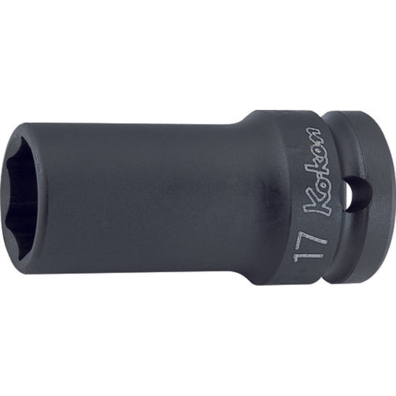 Ko-ken Tools 1/2 Sq. Dr. Socket 17mm 6 point Length 60mm Thin walled