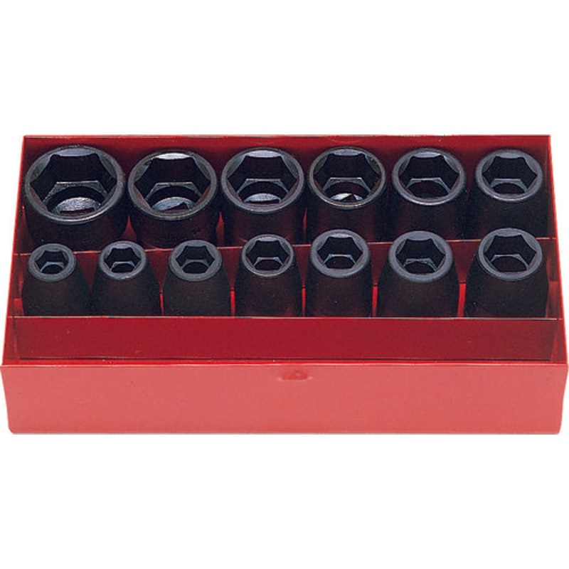 Ko-ken Tools 1/2 Sq. Dr. 13 Piece Impact 12-Point Socket Set 10-27mm