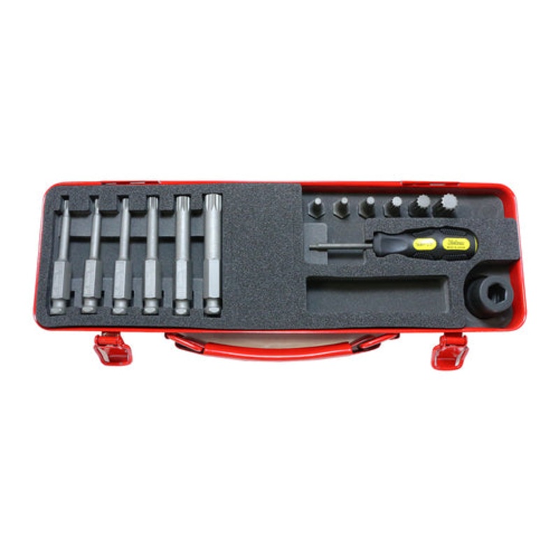 Ko-ken Tools 1/2 Sq. Dr. Bit + Bit Holder Set XZN M4-M12 14 pieces