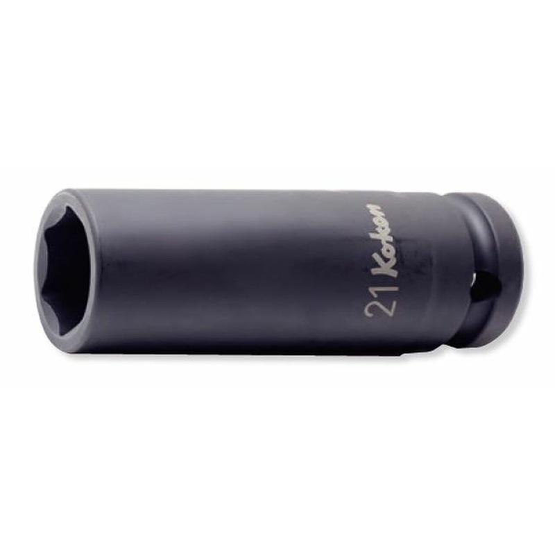 Ko-ken Tools 1/2 Sq. Dr. Wheel Nut Socket 19mm 6 point Length 80mm