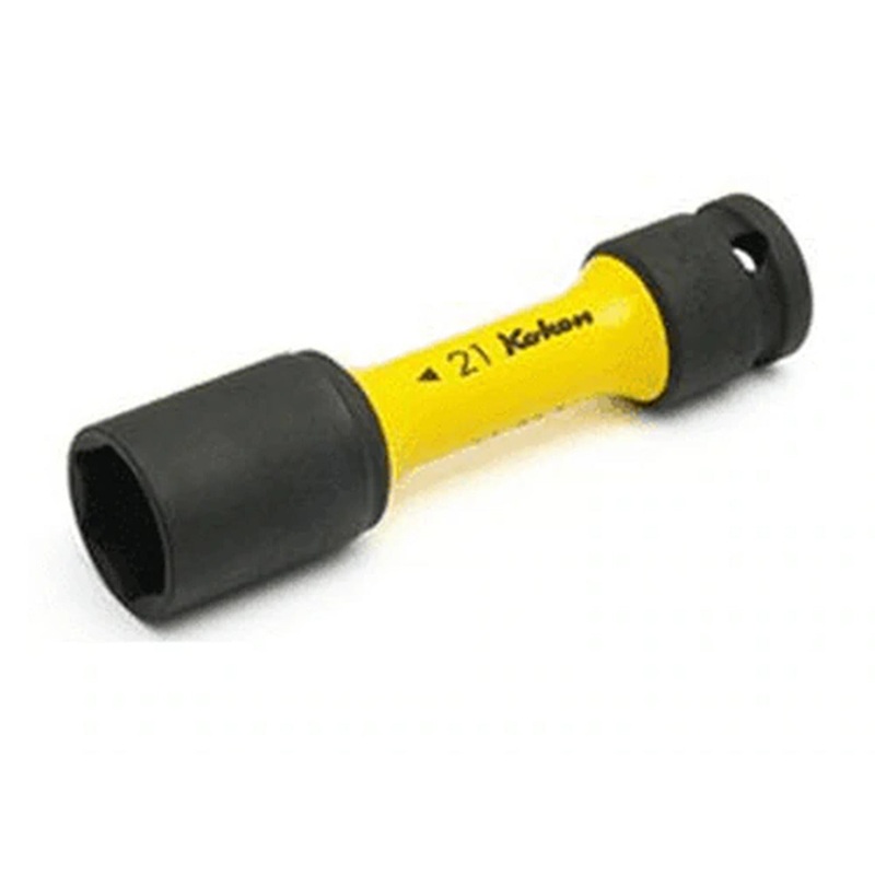 Ko-ken Tools 1/2 Sq. Dr. Wheel Nut Socket 21mm Extra Thin walled Length 110mm Color coded Protector