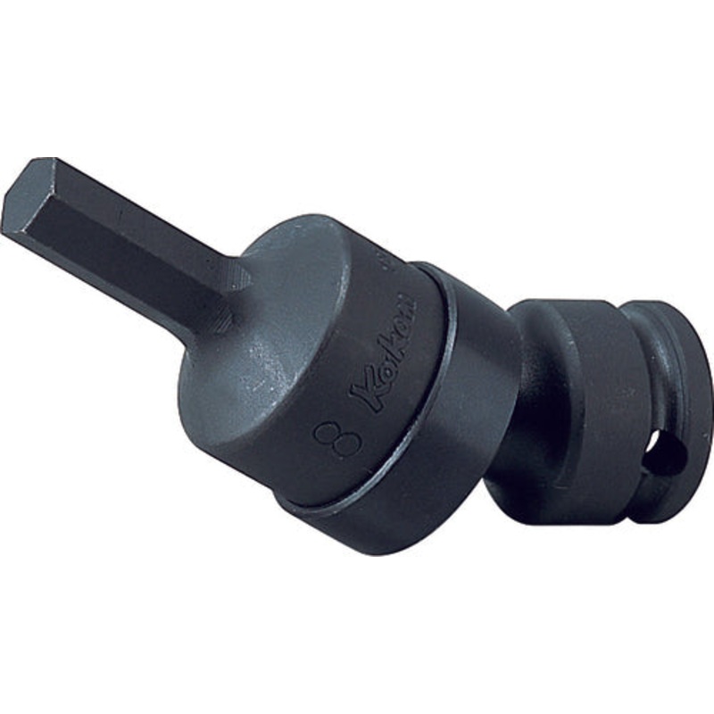 Ko-ken Tools 3/8 Sq. Dr. Universal Bit Socket 17mm Hex Length 53mm
