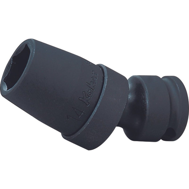 Ko-ken Tools 3/8 Sq. Dr. Universal Socket 18mm 6 point Length 61mm