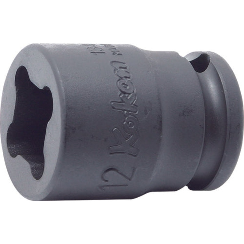 Ko-ken Tools 3/8 Sq. Dr. Socket 10mm 4 point Length 32mm Weld Nut