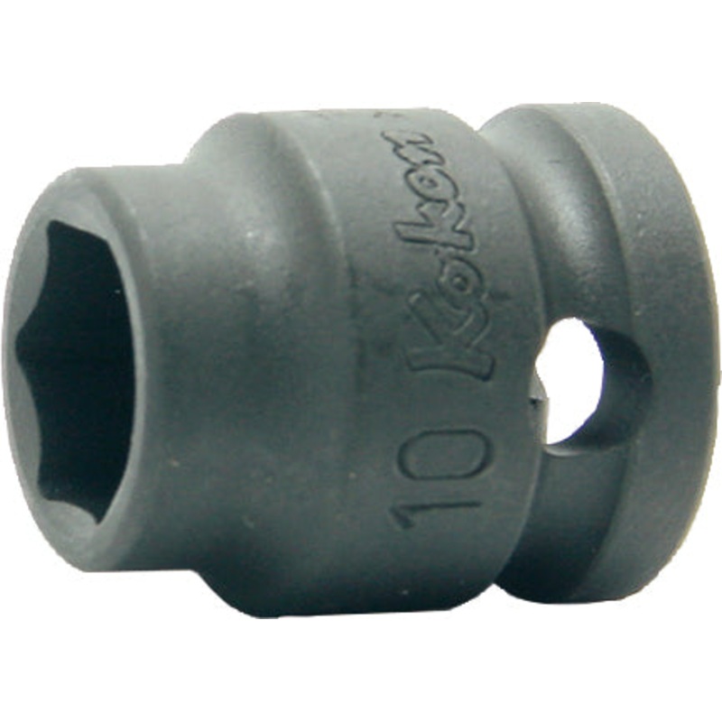 Ko-ken Tools 3/8 Sq. Dr. Socket 10mm 6 point Length 22mm Thin walled