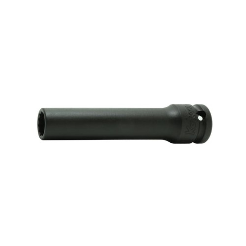 Ko-ken Tools 3/8 Sq. Dr. Socket 17mm 12 point Length 80mm Thin walled