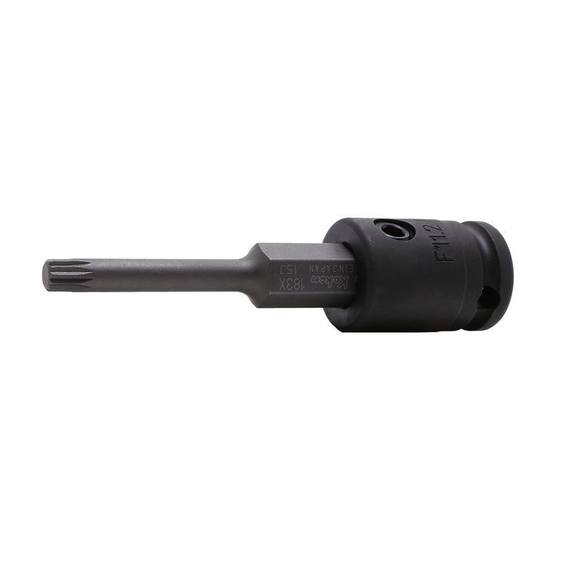 Ko-ken Tools 3/8 Sq. Dr. Bit Socket XZN M8 Triple Square Length 92mm