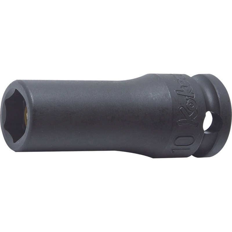 Ko-ken Tools 3/8 Sq. Dr. Socket 7mm 6 point Length 50mm Slide Magnet