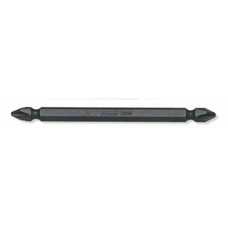 Ko-ken Tools 1/4 Hex Dr. Double Ended Bit PH2 Length 100mm Magnetized