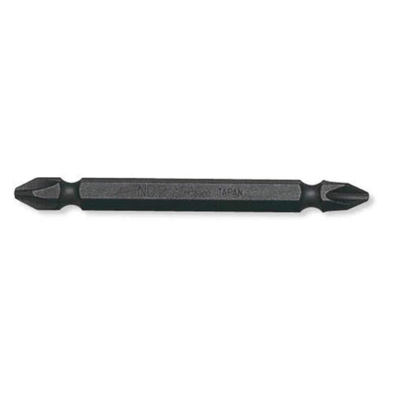 Ko-ken Tools 1/4 Hex Dr. Double Ended Bit PH2 Length 75mm Magnetized