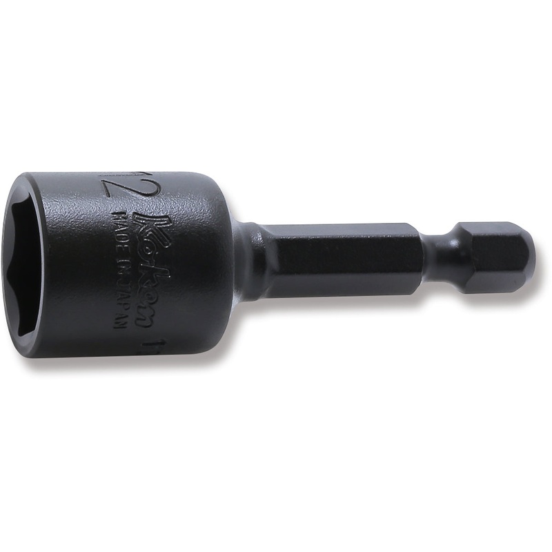 Ko-ken Tools 1/4 Hex Dr. Nut Setter 12mm 6 point Length 50mm