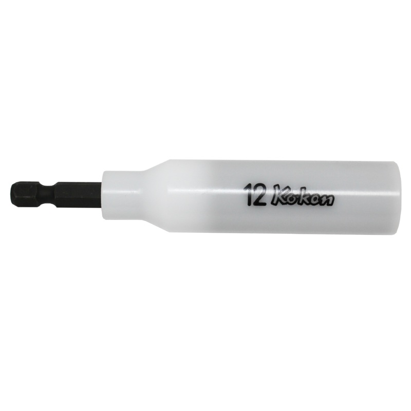 Ko-ken Tools 1/4 Hex Dr. Nut Setter with Plastic Protector 12mm 6 point Length 100mm Slide Magnet Turnable POM cover