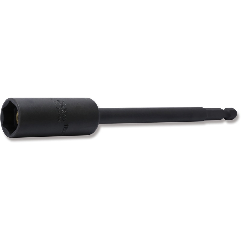 Ko-ken Tools 13mm 1/4 Hex Dr. Slide Magnet 6-Point Nut Setter, 150mm Length