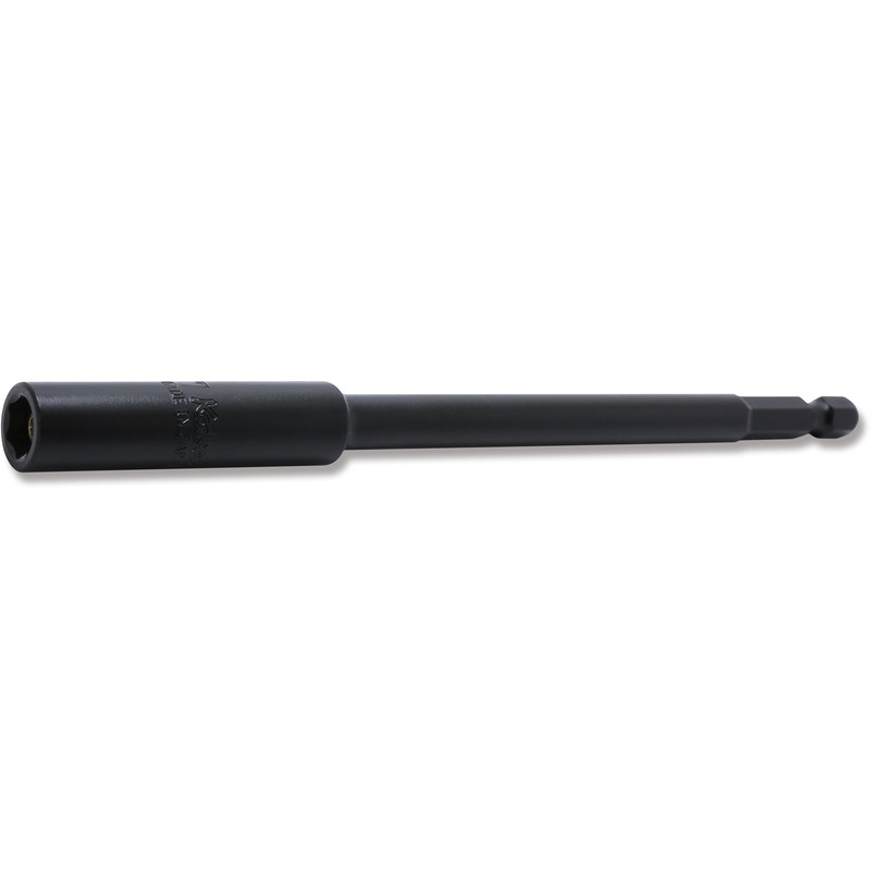 Ko-ken Tools 7mm 1/4 Hex Dr. Slide Magnet 6-Point Nut Setter, 150mm Length