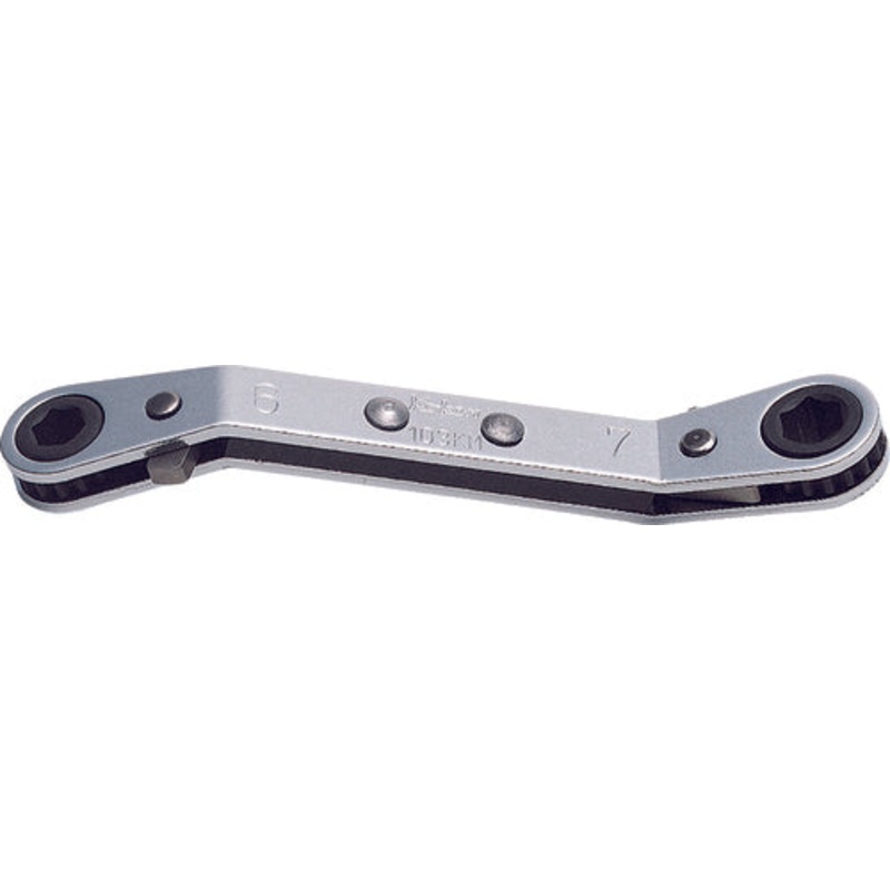 Ko-ken Tools Ratcheting Ring Wrench 7/32×1/4 6 point Length 108mm Reversible