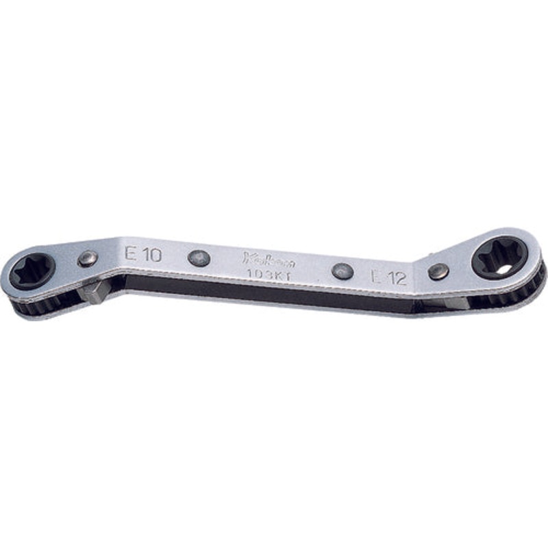 Ko-ken Tools Reversible Ratcheting Ring Wrench TORX E4xE6 – Length 104mm