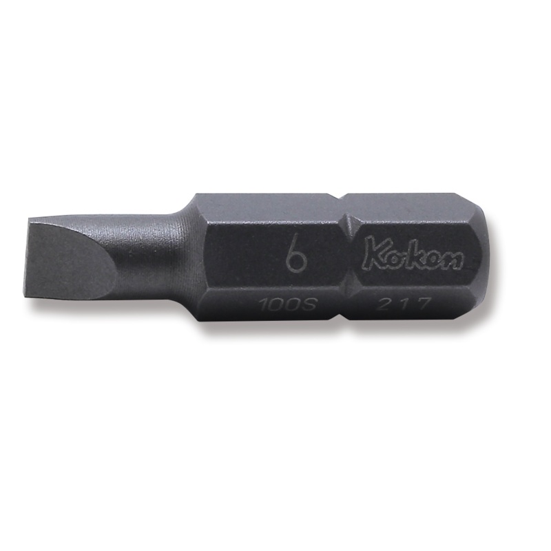 Ko-ken Tools 5/16 Hex Dr. Bit Slotted 1.0 x 6 Length 32mm