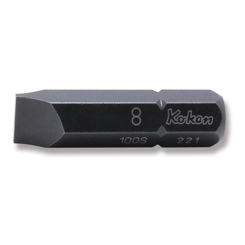 Ko-ken Tools 5/16 Hex Dr. Bit Slotted 1.2 x 8 Length 32mm
