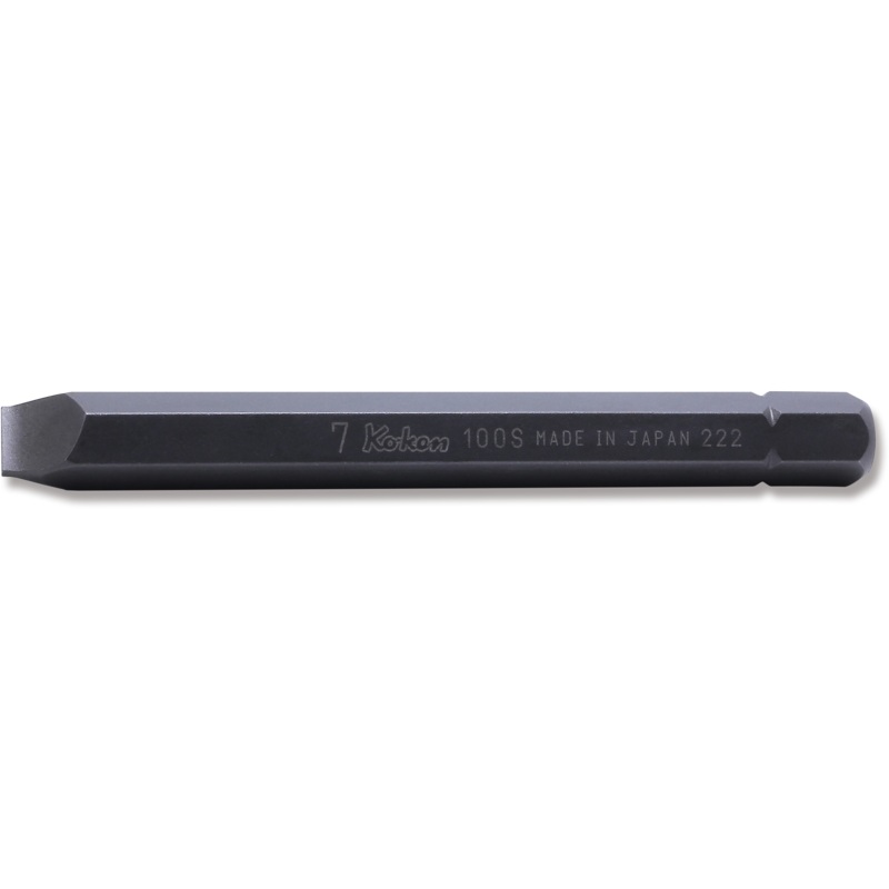 Ko-ken Tools 5/16 Hex Dr. Bit Slotted 1.2 x 8 Length 80mm