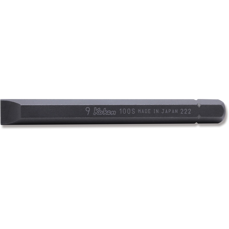 Ko-ken Tools 5/16 Hex Dr. Bit Slotted 1.6 x 9 Length 80mm