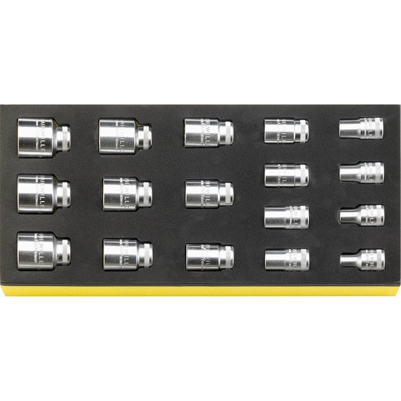 Stahlwille Set of 17 1/2 in Drive Socket with TCS Insert, 3/8 – 1-1/4 in – ST 96838780