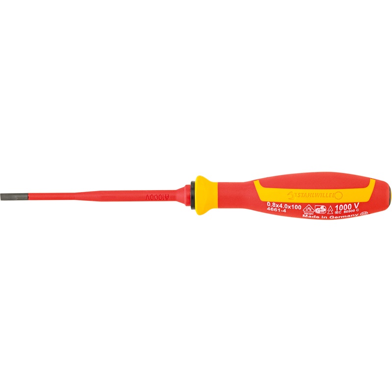 Stahlwille VDE Slotted Drall Screwdriver, 4 – ST 46613040